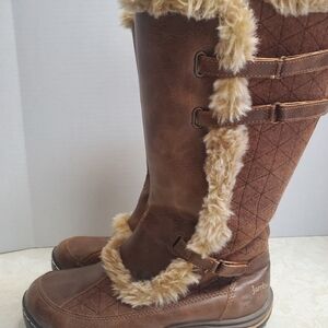 Jambu Women's Tan Fur-Trimmed Winter Boots Vegan